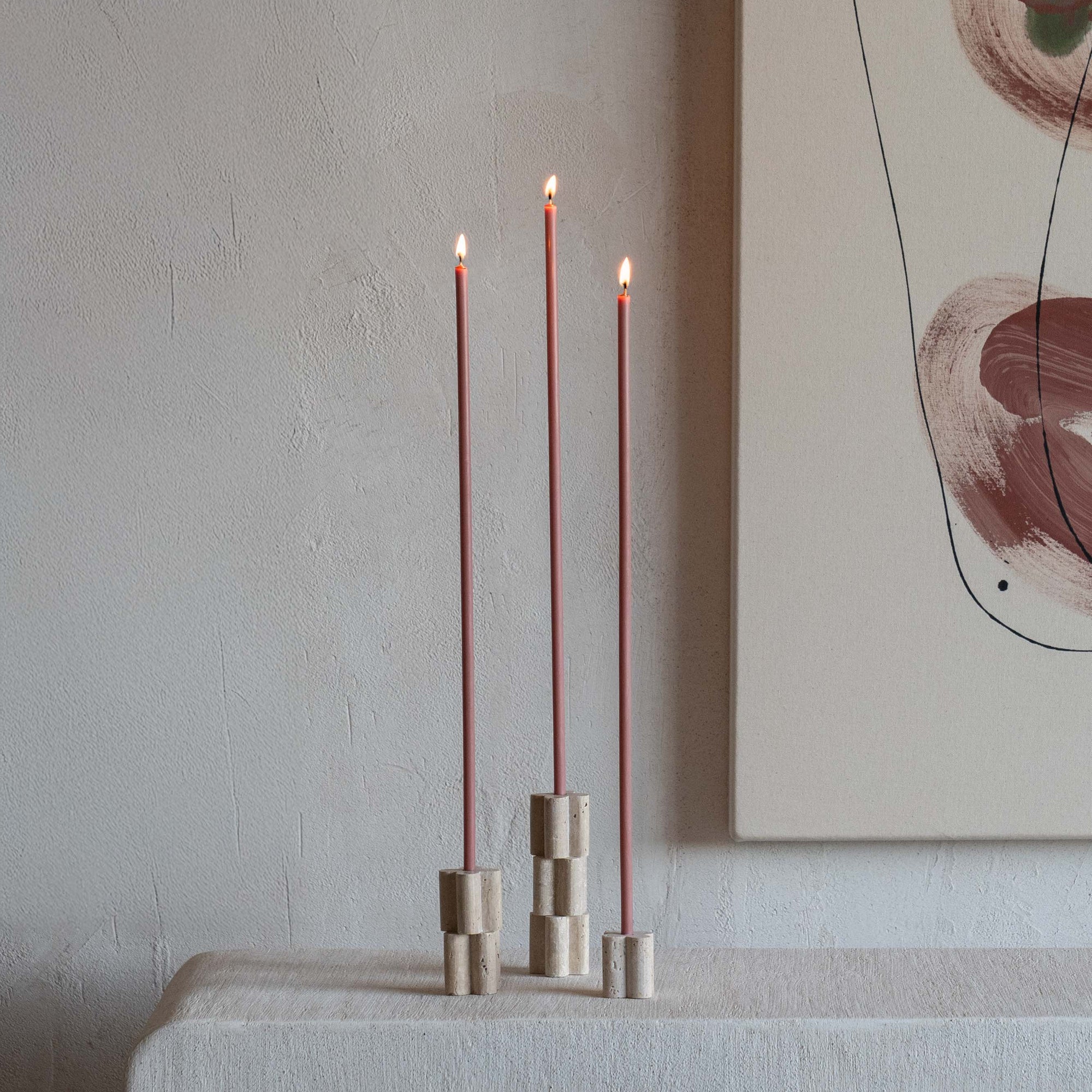 Beeswax table stems- Dark Blue 45cm