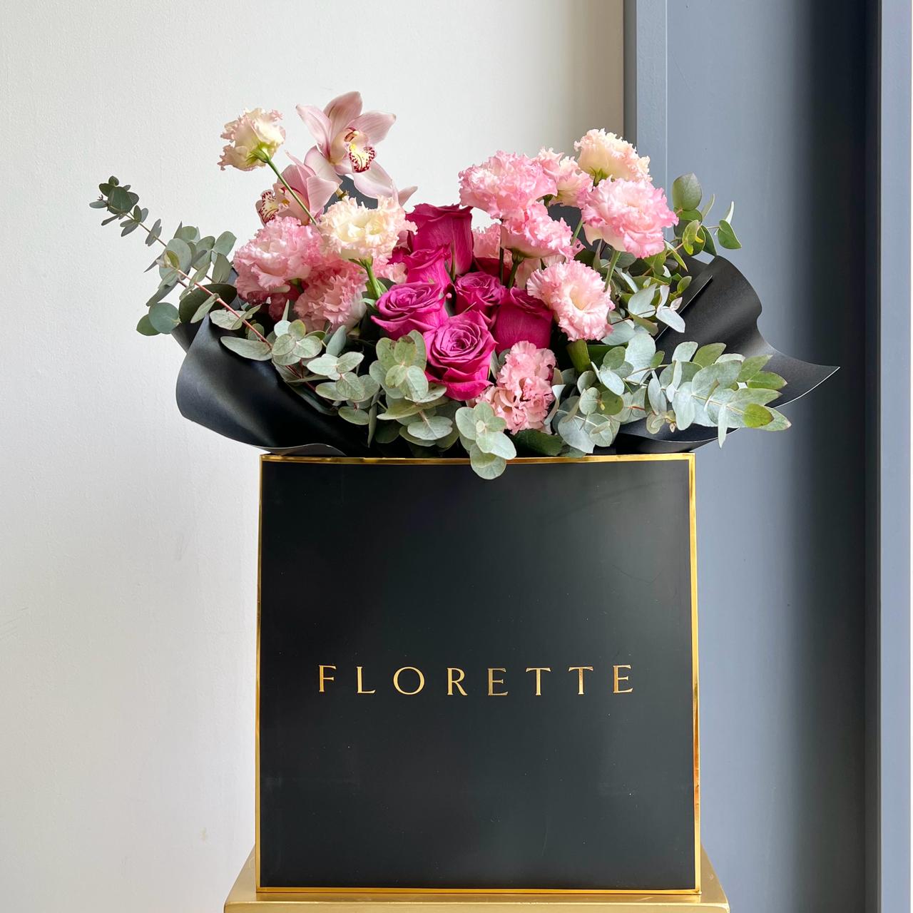 Florette Gift Bag (Glossy Black)