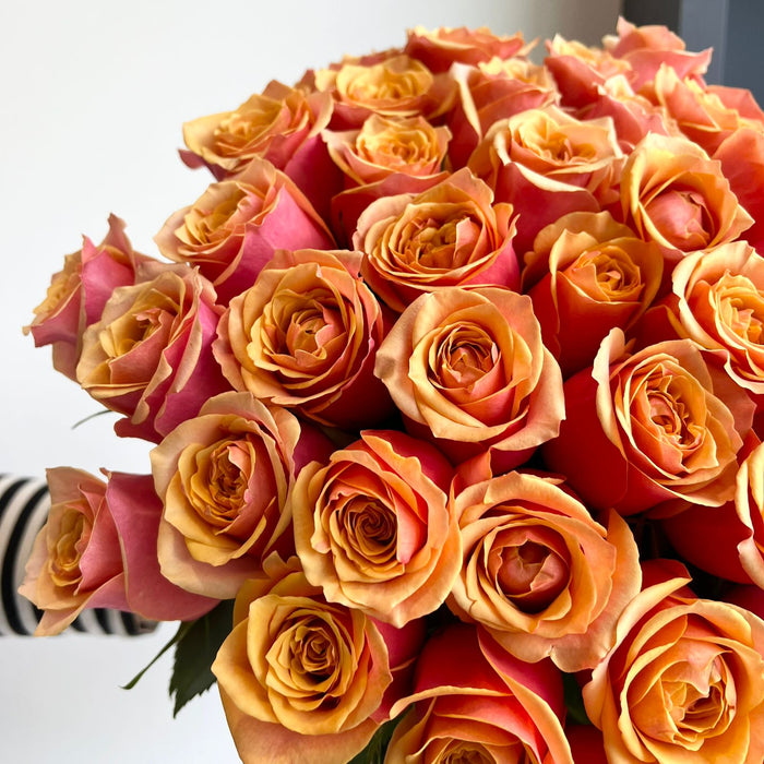Florette_Orange_Bicolor_CHERRY_BRANDY_Roses_masrket_flower_bunch_2024-01-10