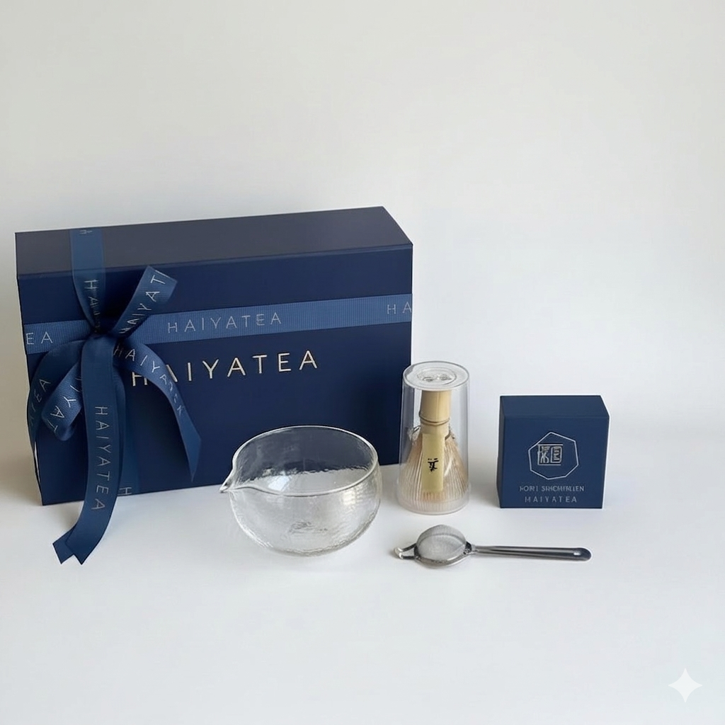 Matcha Hamper Starter (matcha, whisk, sifter, glass bowl)