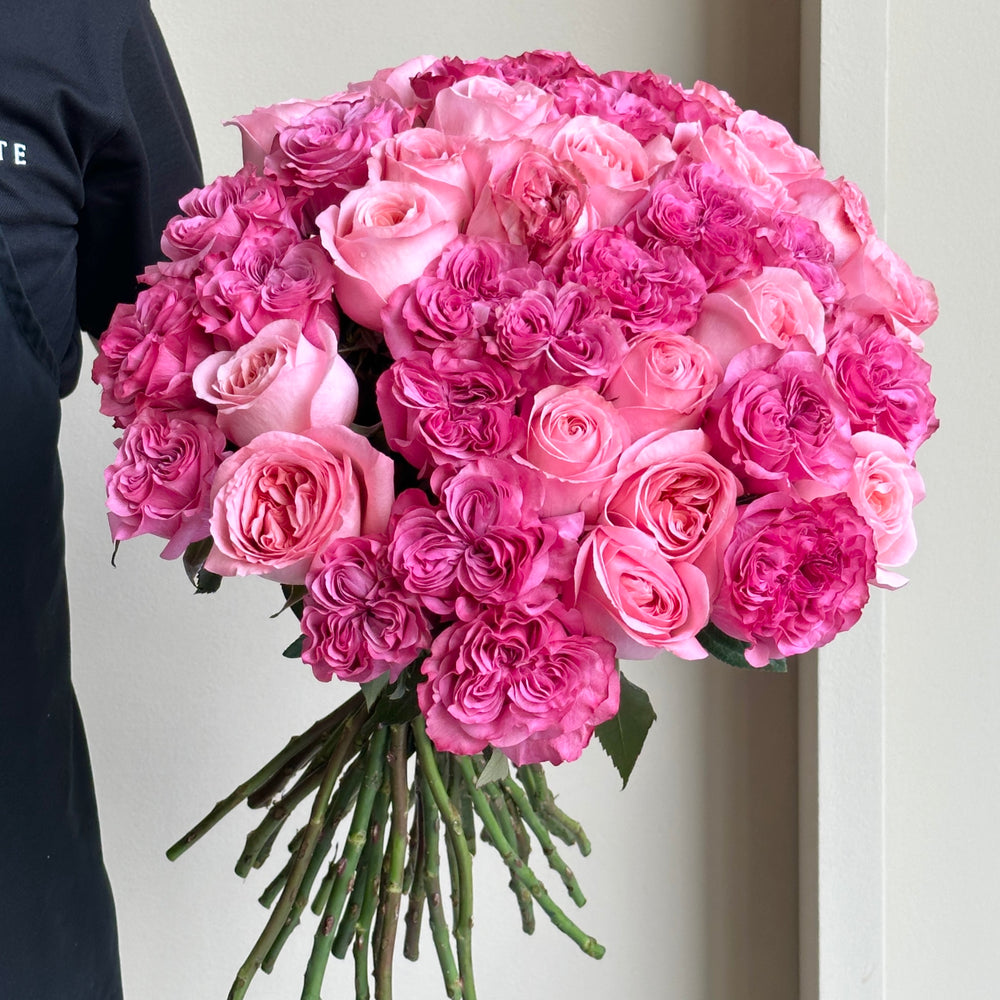 Roses - Country Blues & Pink Expression Mix (40 stems)