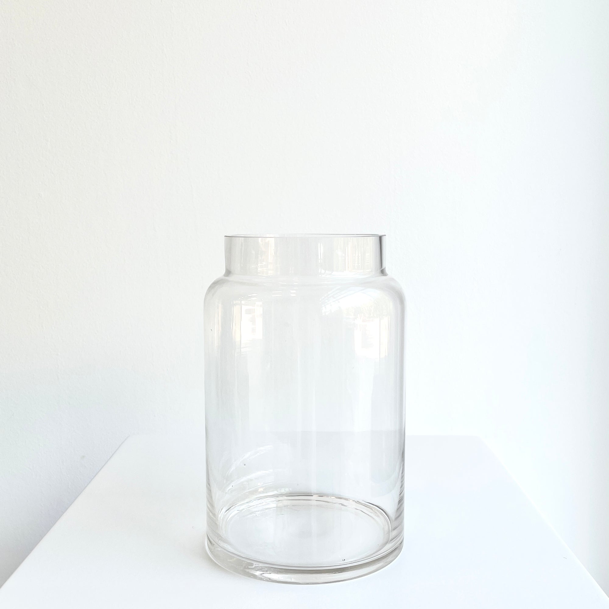 Glass Cylinder Tapered Vase