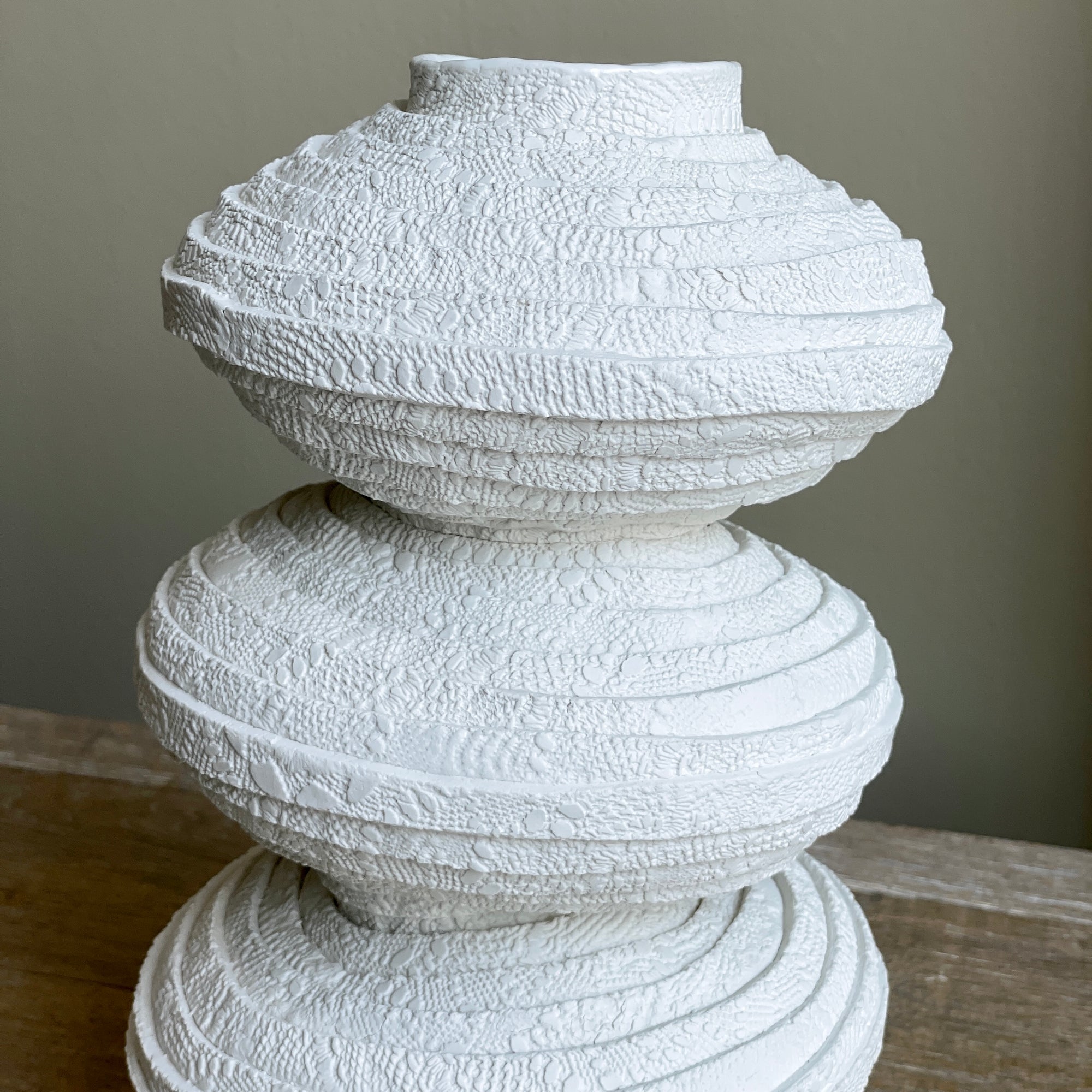 3 Tier Lace Coil Vase (Large)