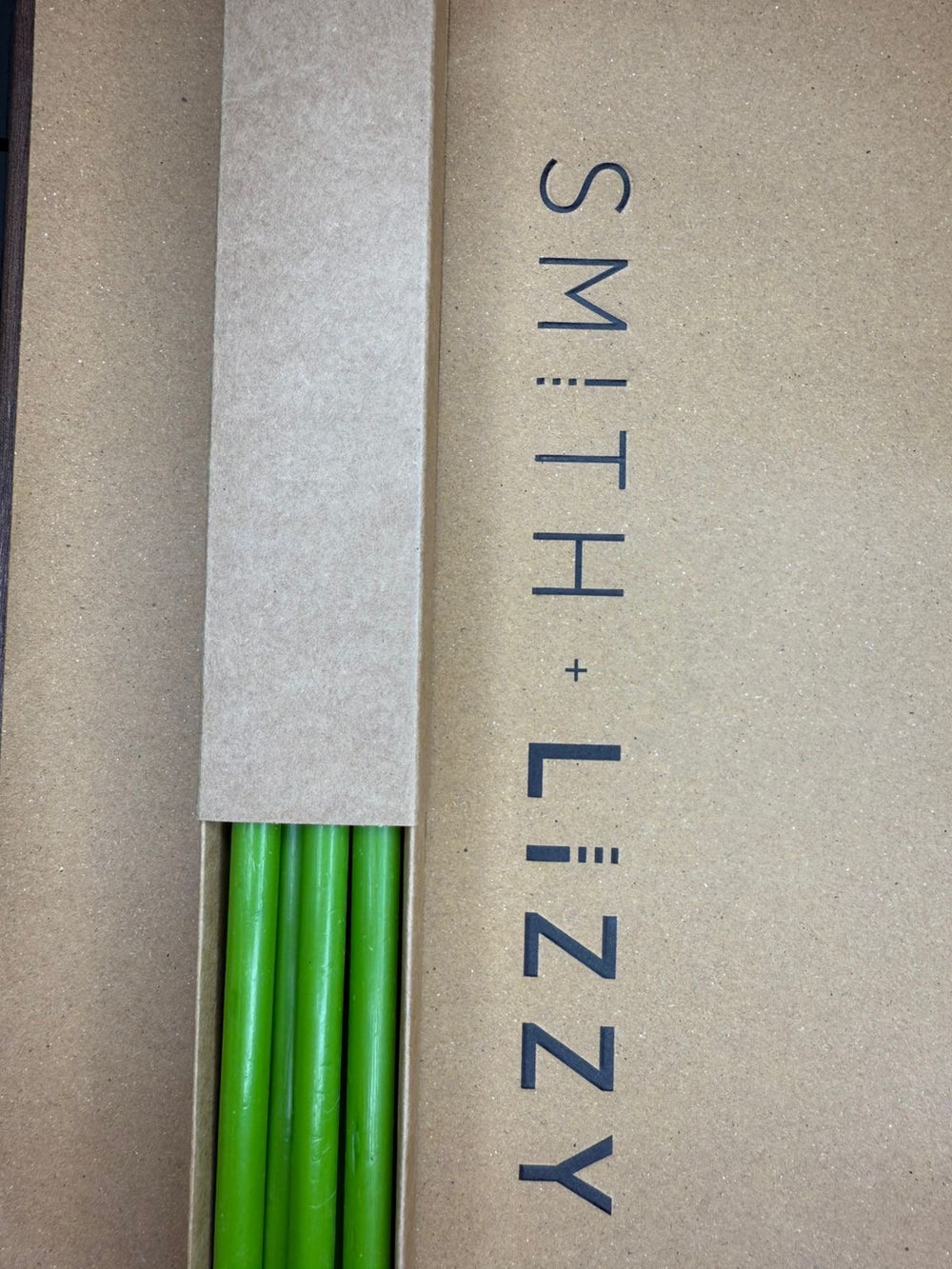 Beeswax table stems- Light Green 45cm