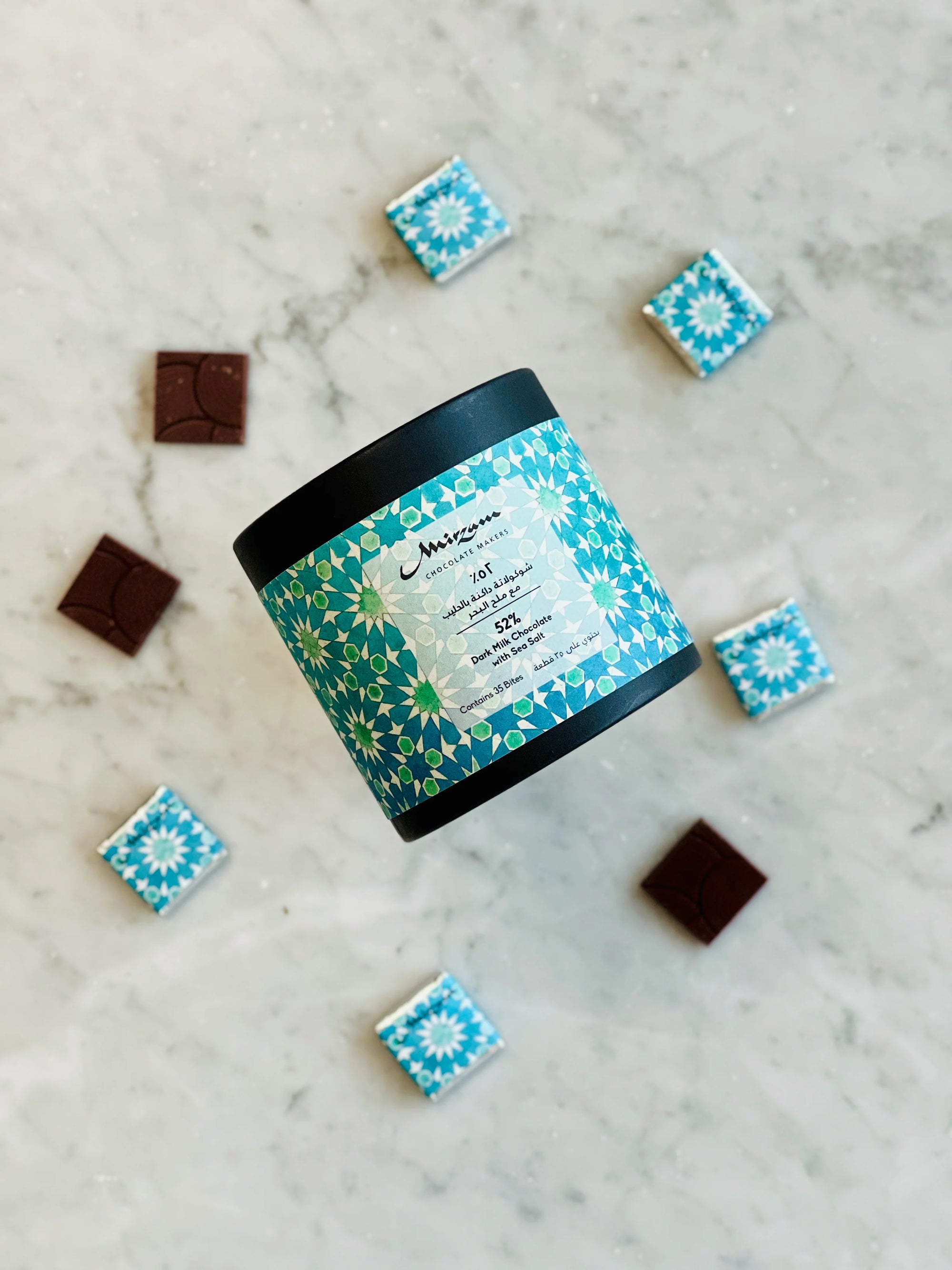 52% DARK MILK CHOCOLATE WITH SEA SALT BOX OF 35 BITES