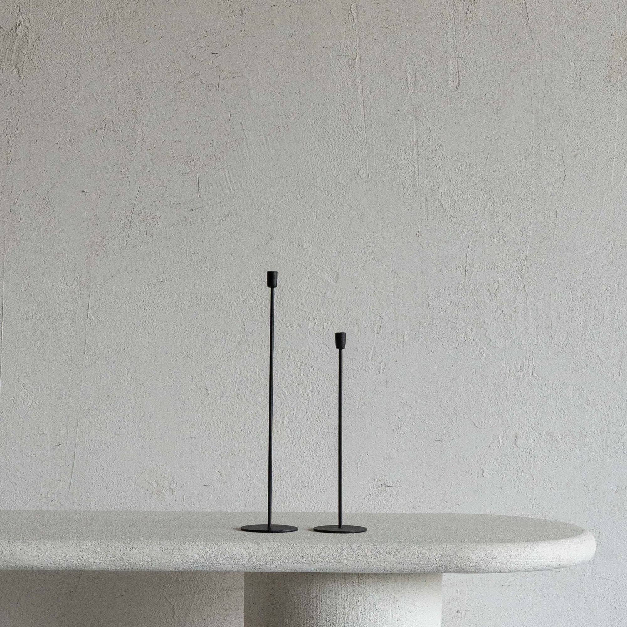 nappe thin steel candle holder 35cm