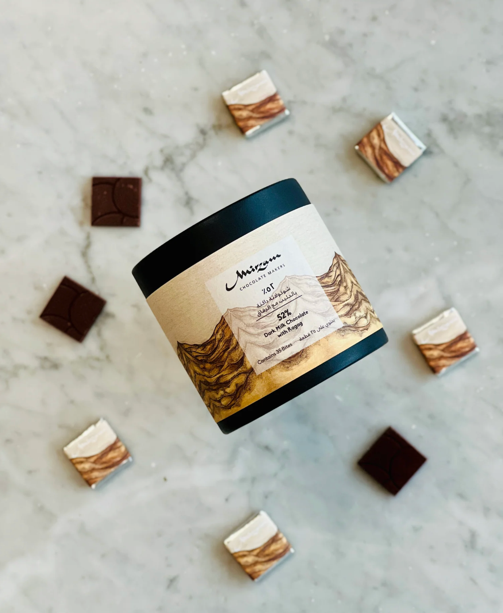 52% DARK MILK CHOCOLATE WITH RAGAG BOX OF 35 BITES