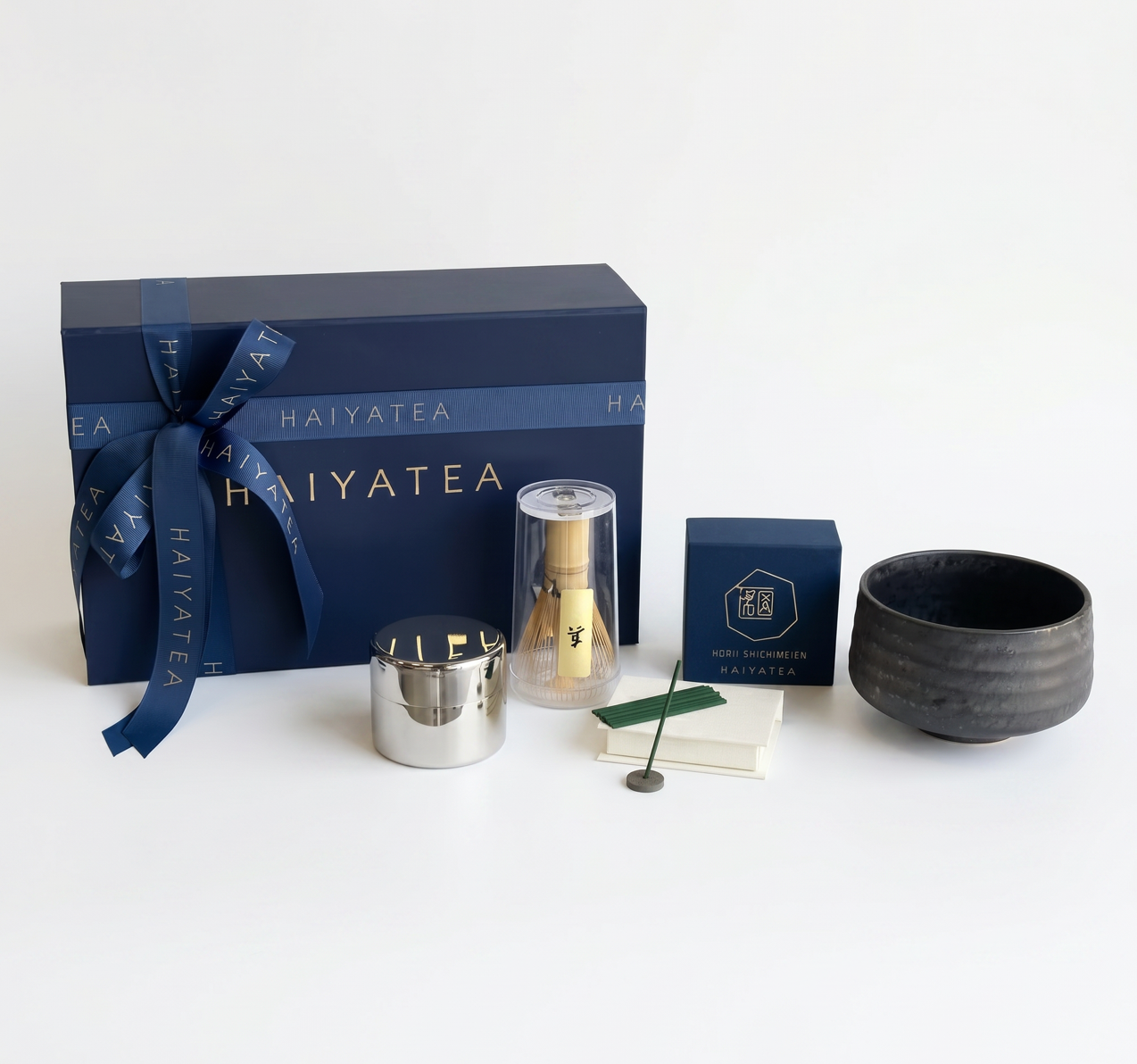 The Matcha Hamper Premium (matcha, whisk, stainless steel sifter, hand- crafted matcha bowl, incense)