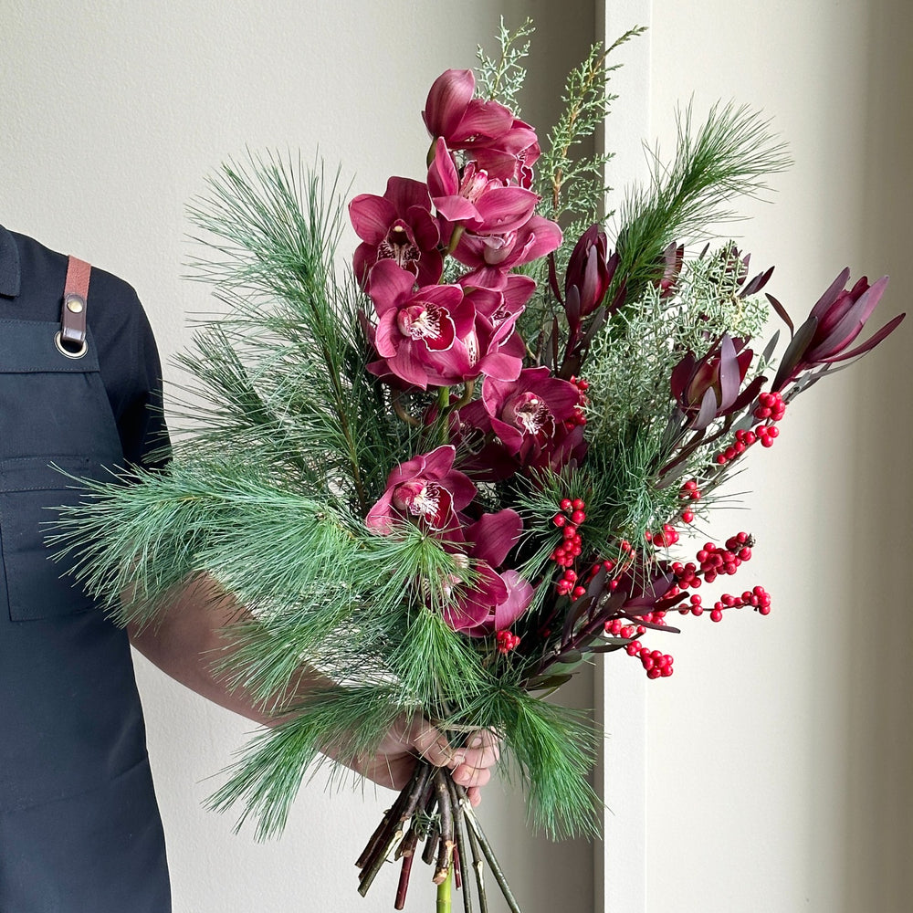 Festive Foliage Mix - Crimson Pine Orchid