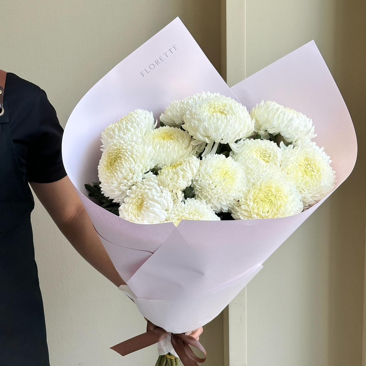 Chrysanthemum Peony - White (15 Stem)