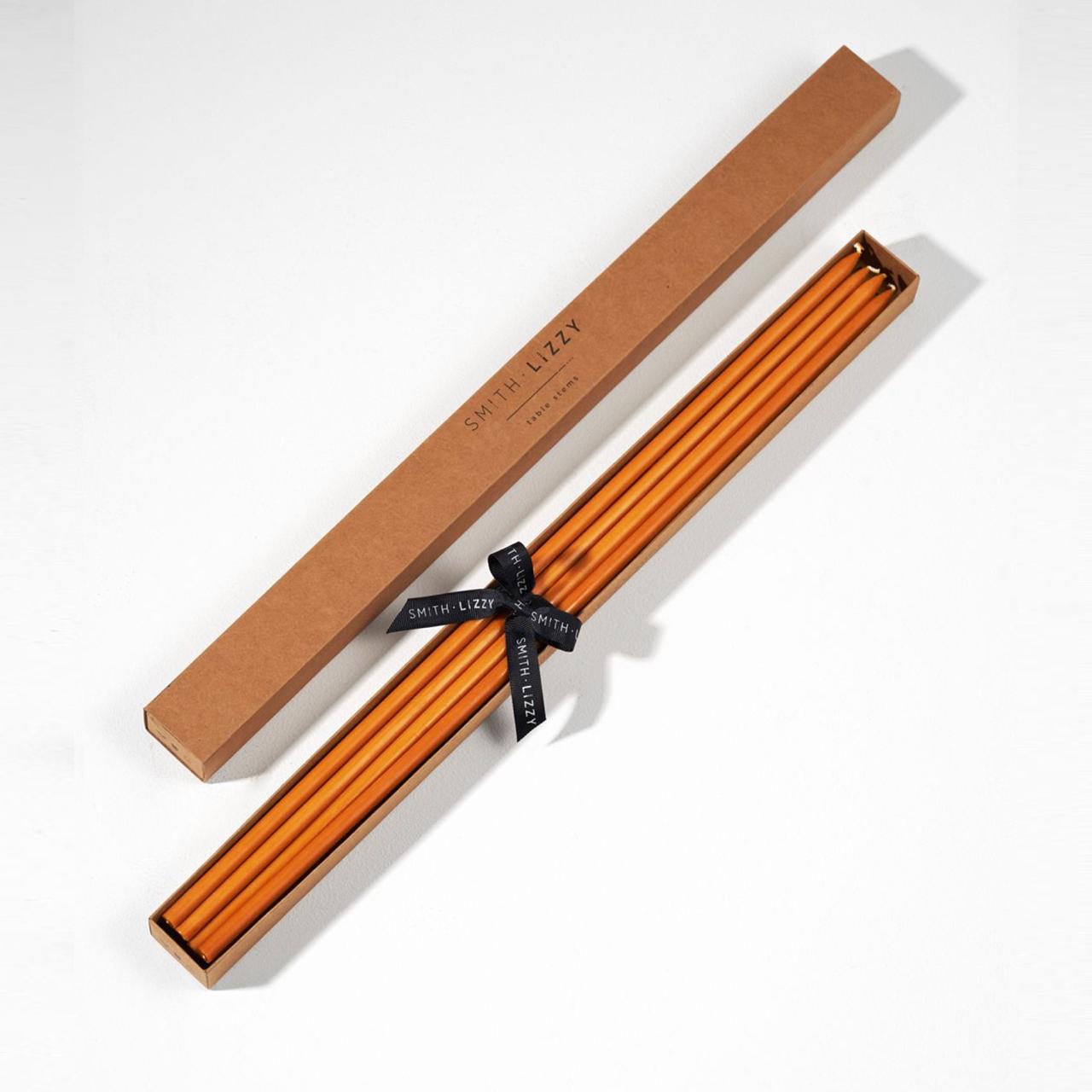 Beeswax table stems- Orange 45cm