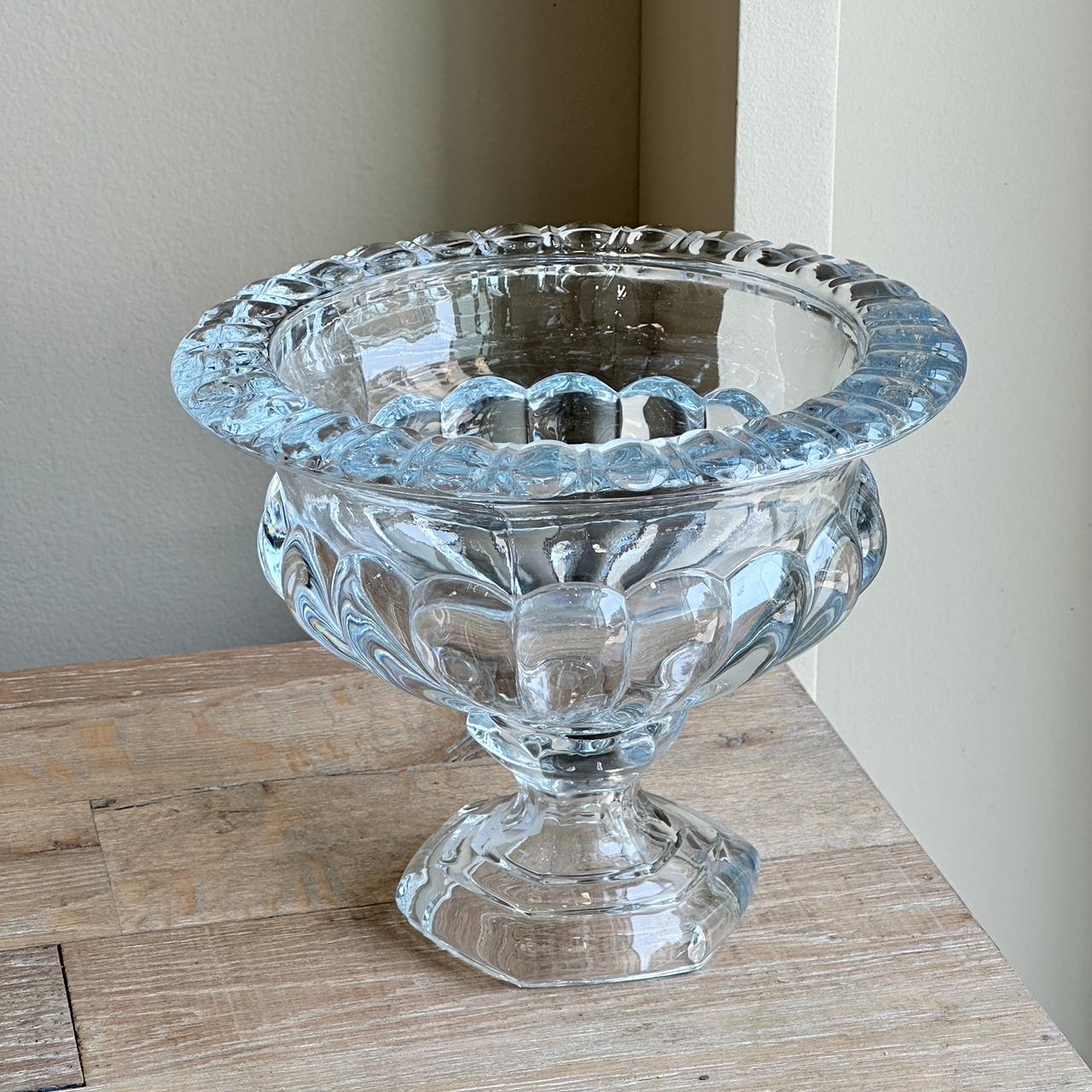 Pedestal Clear Vase Large