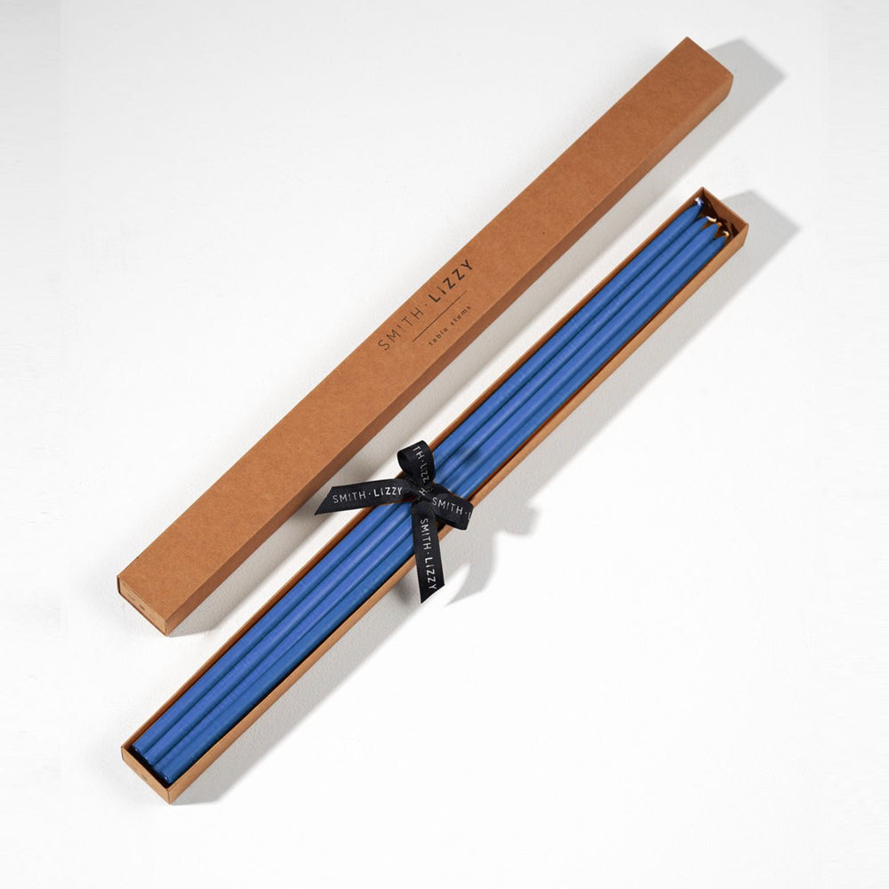 Beeswax table stems- Dark Blue 45cm